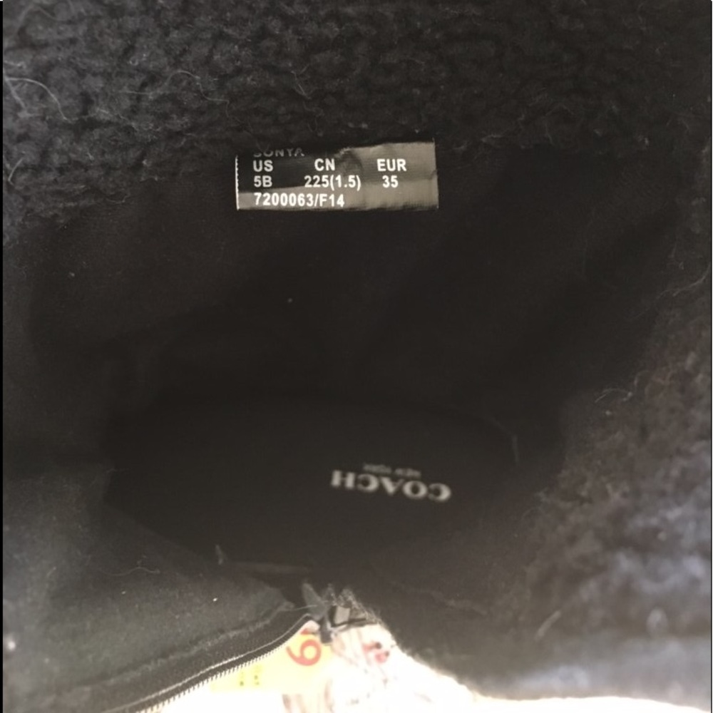 🔥Coach Black Boots - 5 - 💯Authentic - Picture 7 of 7